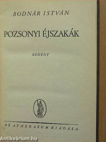 Pozsonyi éjszakák (Tiltólistás kötet)