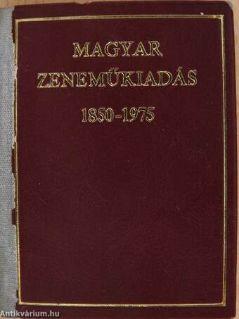 Magyar zeneműkiadás 1850-1975 (minikönyv) (számozott)