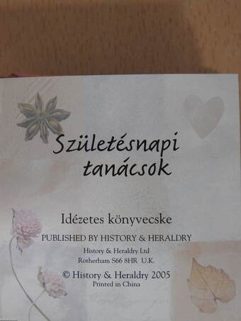 Születésnapi tanácsok (minikönyv)