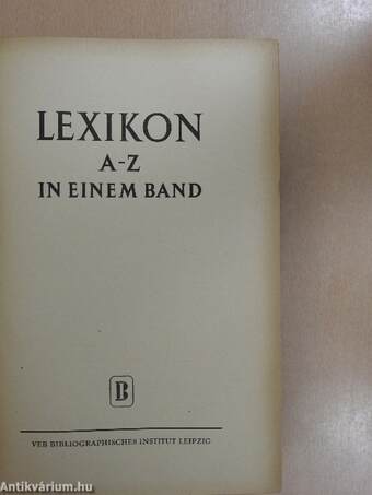 Lexikon A-Z in einem Band