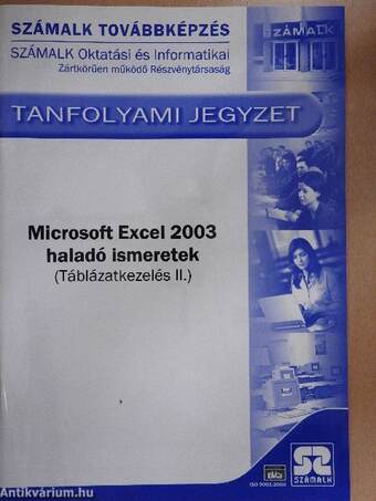 Microsoft Excel 2003 haladó ismeretek