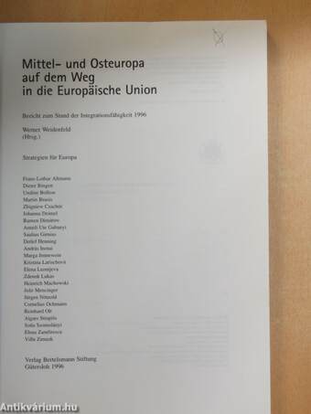 Mittel- und Osteuropa auf dem Weg in die Europäische Union