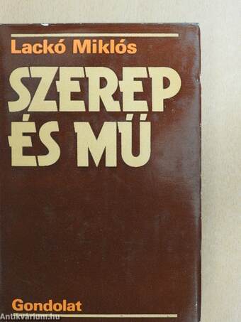 Szerep és mű