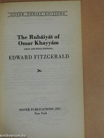 The Rubáiyát of Omar Khayyám