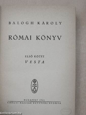 Római könyv I-II.