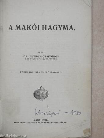 A makói hagyma