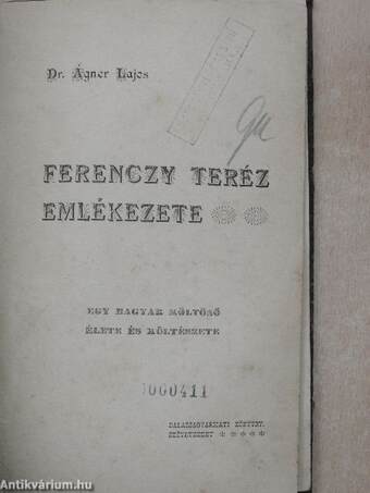 Ferenczy Teréz emlékezete