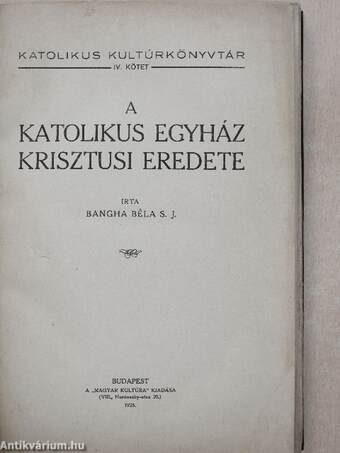 A katolikus egyház krisztusi eredete