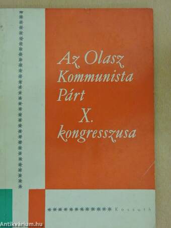 Az Olasz Kommunista Párt X. kongresszusa