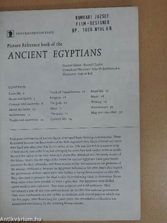 Picture Reference book of Ancient Egypt