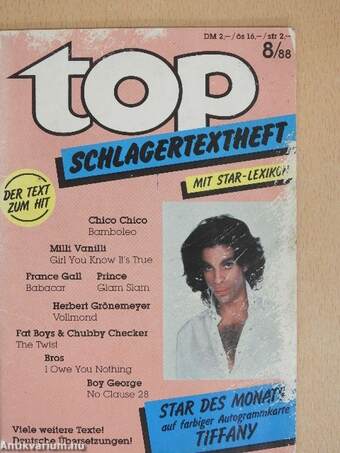 Top Schlagertextheft 8/88