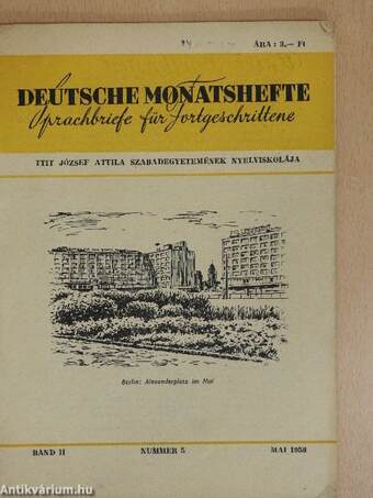 Deutsche Monatshefte Sprachbriefe für Fortgeschrittene Mai 1958