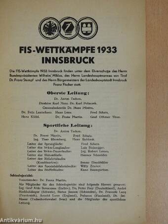 FIS-Wettkämpfe 1933 Innsbruck