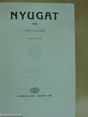 Nyugat 1910. I.