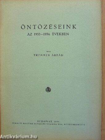 Öntözéseink az 1932-1934. években