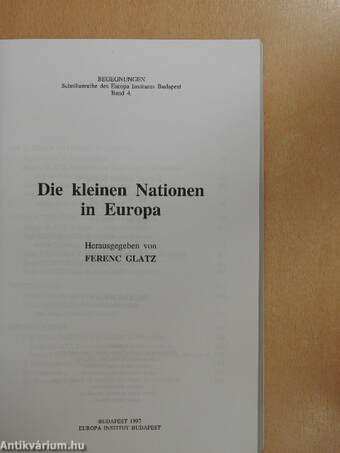 Die kleinen Nationen in Europa