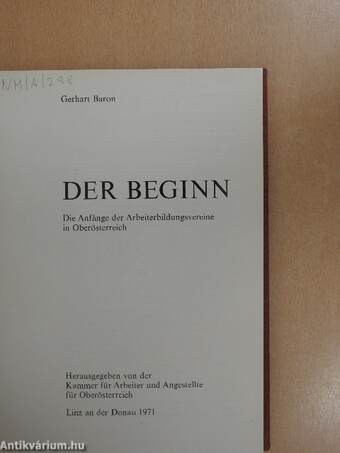 Der Beginn