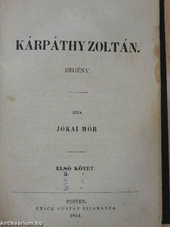 Kárpáthy Zoltán I-IV.