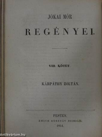 Kárpáthy Zoltán I-IV.