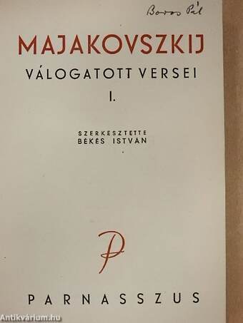 Majakovszkij válogatott versei I.