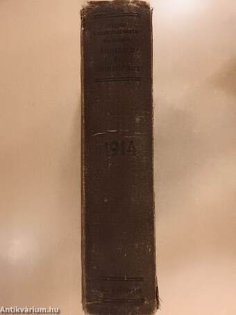 Magyar Vasuti Szaknaptár Közlekedési Almanach és Sematizmus 1914. (rossz állapotú)