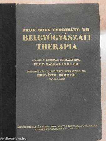 Belgyógyászati therapia