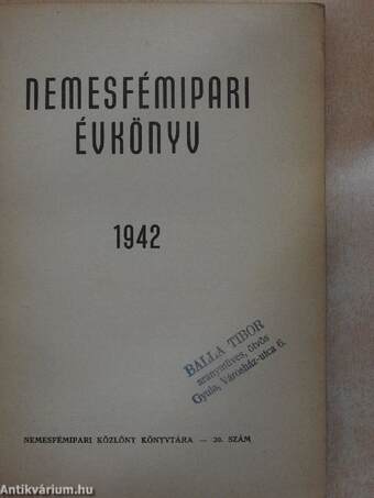 Nemesfémipari évkönyv 1942