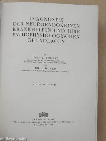 Diagnostik der neuroendokrinen Krankheiten und ihre pathophysiologischen Grundlagen