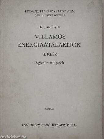 Villamos energiaátalakítók II.