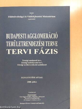 Budapesti agglomeráció területrendezési terve - Tervi fázis