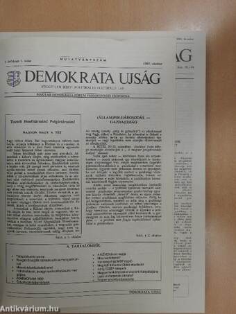 Demokrata Ujság 1989, 1990, 1991, 1992, 1993 (vegyes számok) (26db)