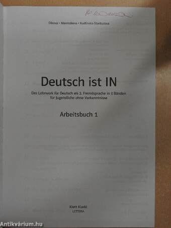 Deutsch ist IN - Arbeitsbuch 1.