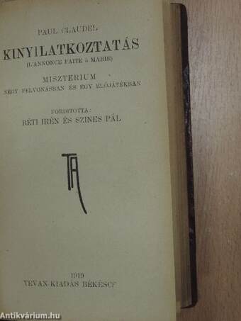 A nagyságos asszony táncosa/A gyémántköszörűs/Vanja bácsi/Kinyilatkoztatás