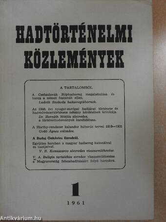 Hadtörténelmi Közlemények 1961/1-2.