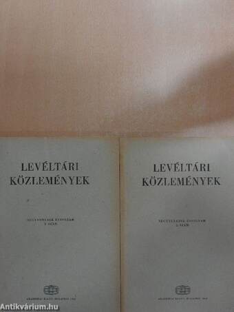 Levéltári közlemények 1969/1-2.