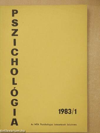 Pszichológia 1983/1-4.