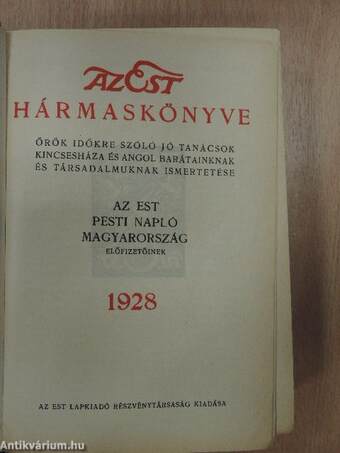 Az Est hármaskönyve 1928.