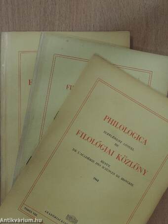 Filológiai Közlöny 1962. január-december+Supplementum