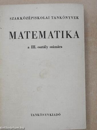 Matematika III.