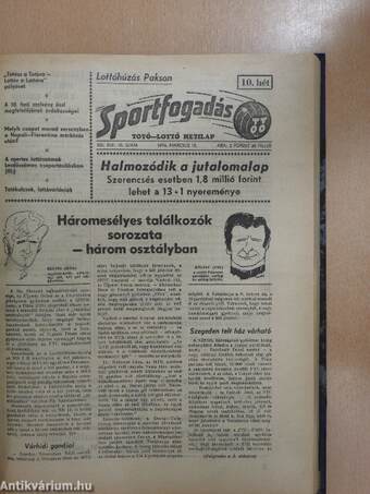 Sportfogadás 1974. (nem teljes évfolyam)