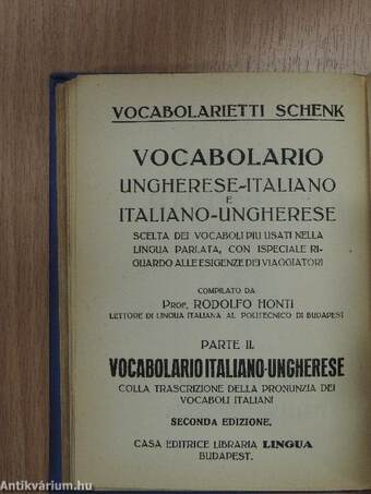 Magyar-olasz és olasz-magyar kéziszótár I-II.