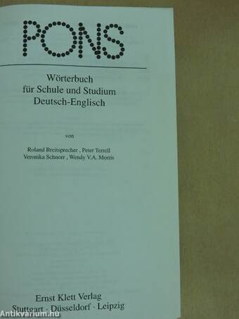 PONS Wörterbuch für Schule und Studium Deutsch-Englisch 2.