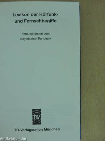 Lexikon der Hörfunk- und Fernsehbegiffe