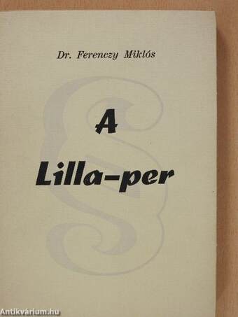 A Lilla-per (dedikált példány)