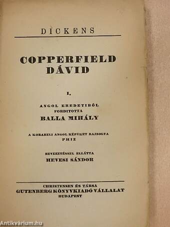 Copperfield Dávid I-VI.