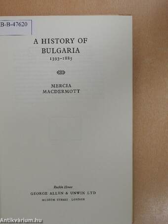 A History of Bulgaria 1393-1885