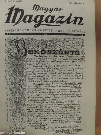 Magyar Magazin 1928. október-december/Magyar Magazin 1929. január-június (fél évfolyam)