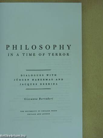 Philosophy in a Time of Terror