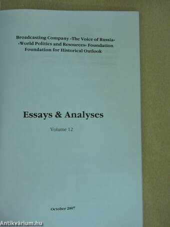 Essays & Analyses 12.