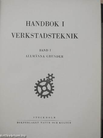 Handbok i verkstadsteknik I-III.